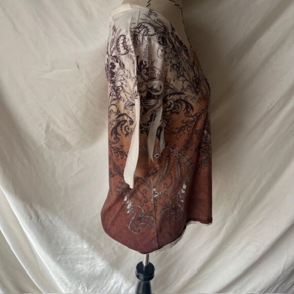 Appropriate Behavior Brown Women's L Blouse - Picture 2 of 4